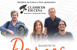 Projeto “Clássicos em Cena” recebe o Quarteto Darcos; evento gratuito em Santa Bárbara d’Oeste