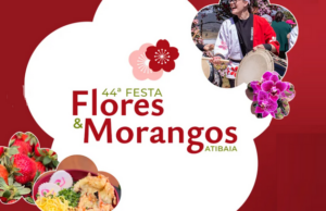 Festa de Flores e Morangos de Atibaia 2026 tem gastronomia; tradição japonesa; programação especial